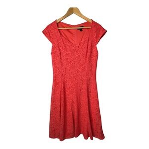 Liz Claiborne Coral‎ Lace Dress Sleeveless A-Line Cocktail Party Women Size 12